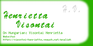 henrietta visontai business card